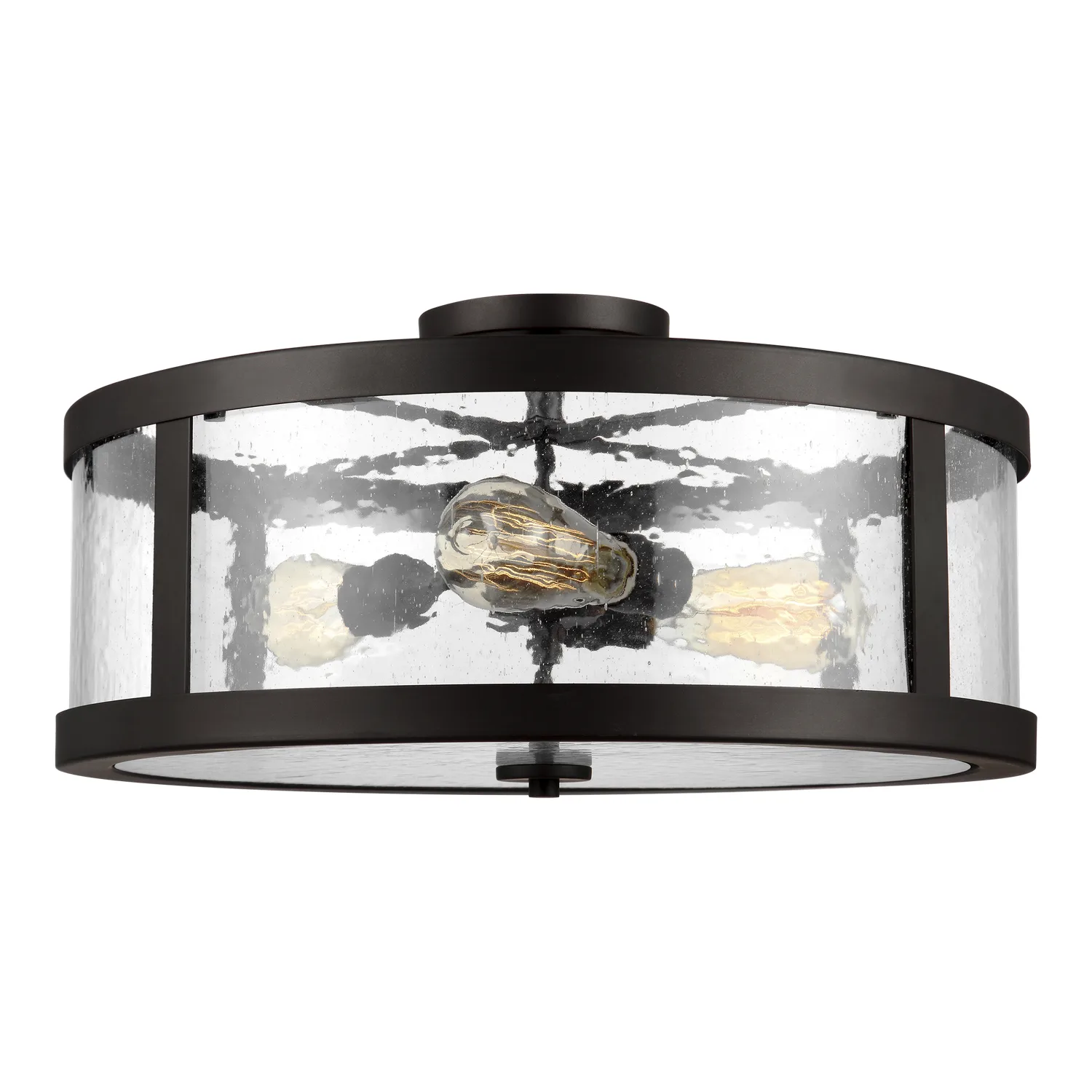 Harrow Three Light Semi-Flush Mount in Oil Rubbed Bronze