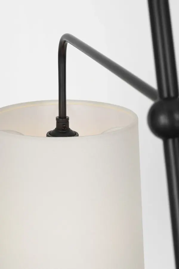 Frederick 52" Pivoting Floor Lamp in Bronze with Linen Shade - Image 4