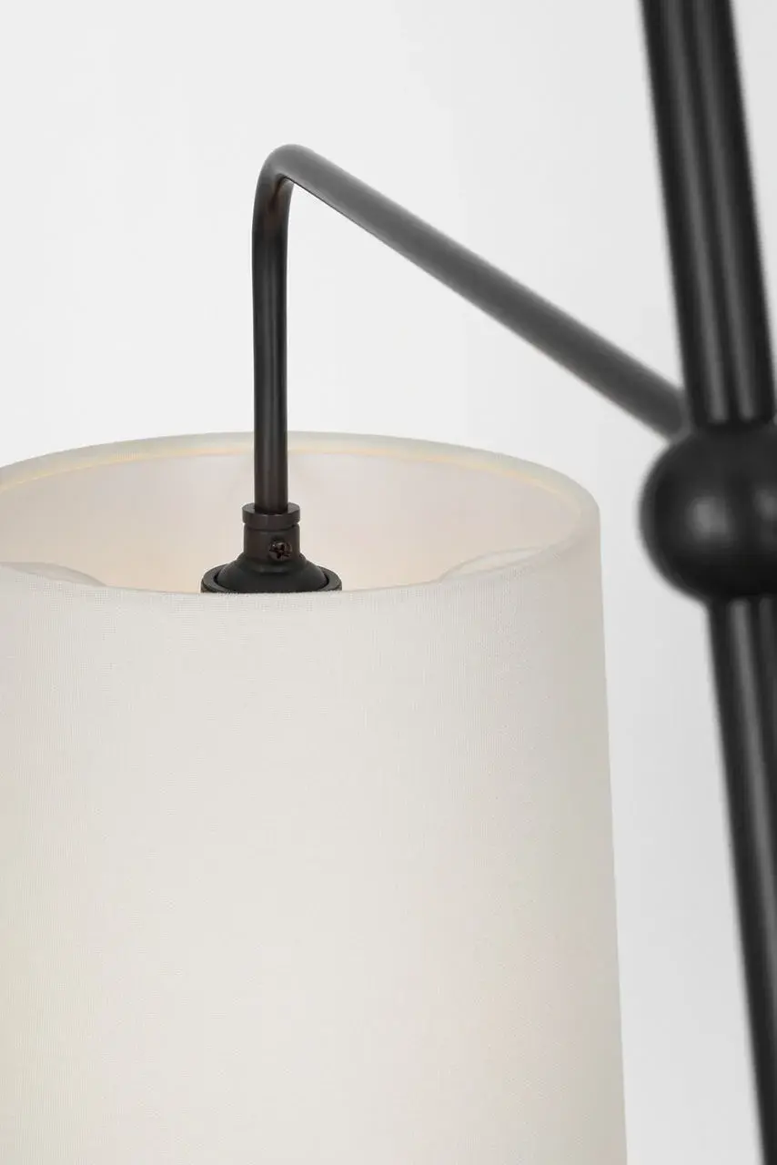Frederick 52" Pivoting Floor Lamp in Bronze with Linen Shade - Image 4