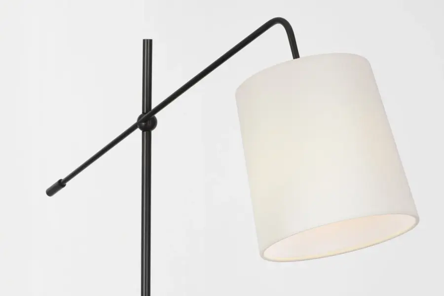 Frederick 52" Pivoting Floor Lamp in Bronze with Linen Shade - Image 5