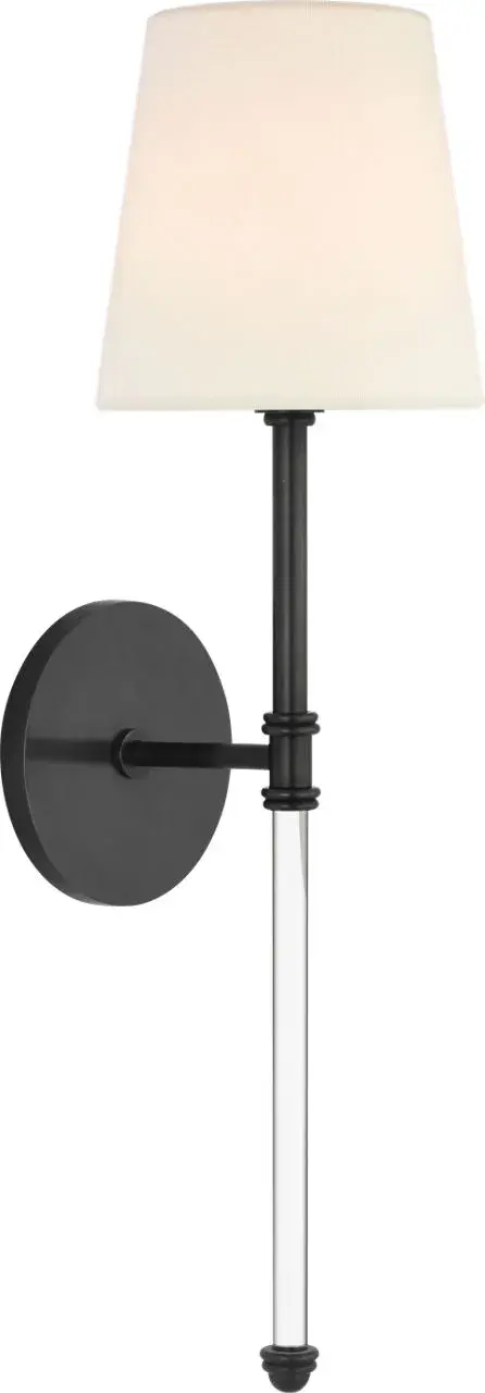 Camille 20" Cordless Sconce in Bronze with Linen Shade - Image 2