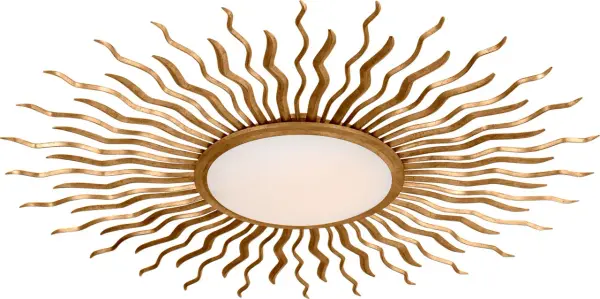 Grand Statement Semi-Flush with Luxurious Gilded Iron Finish - Image 2