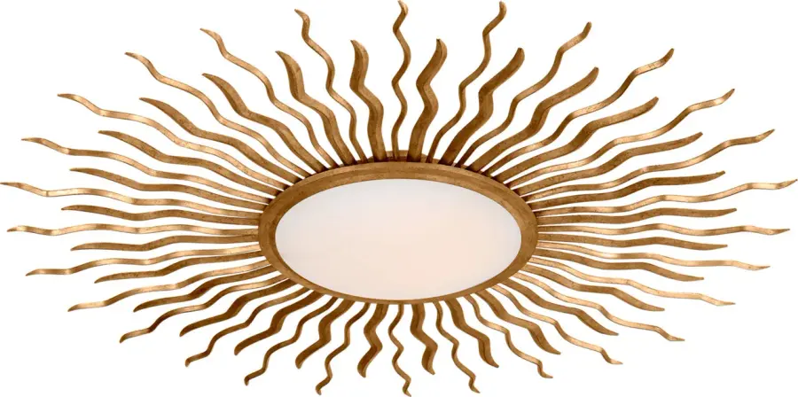 Grand Statement Semi-Flush with Luxurious Gilded Iron Finish - Image 2