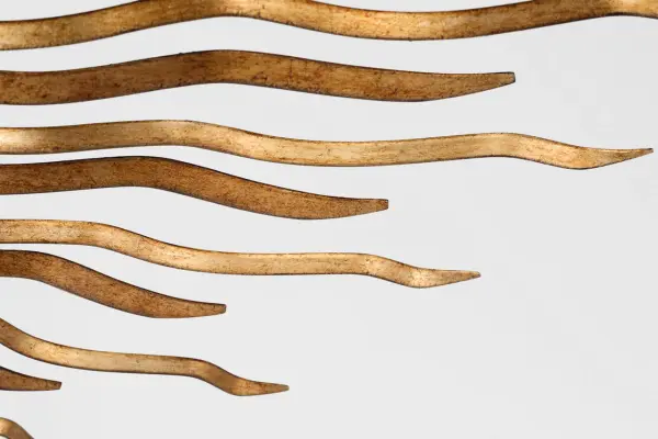 Grand Statement Semi-Flush with Luxurious Gilded Iron Finish - Image 3