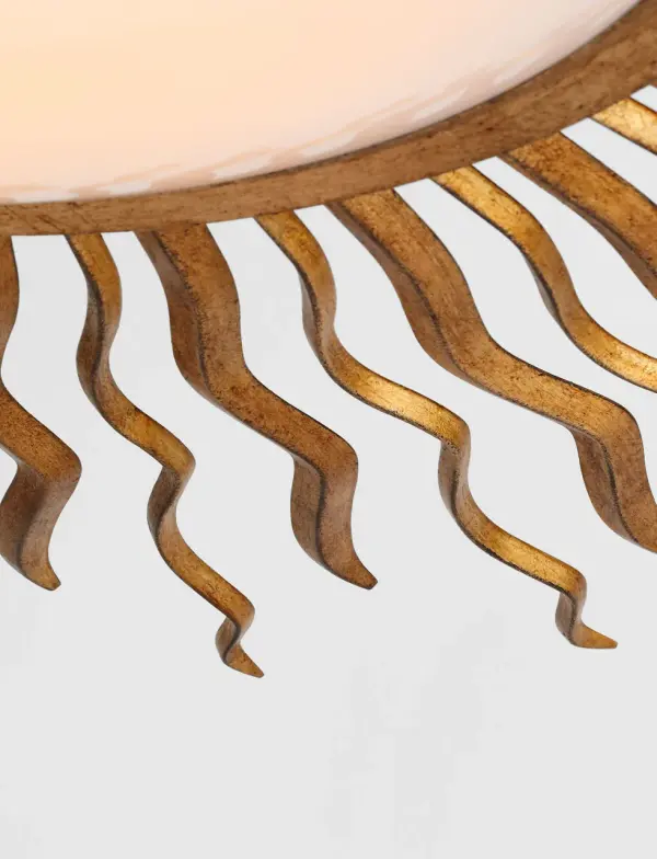 Grand Statement Semi-Flush with Luxurious Gilded Iron Finish - Image 4