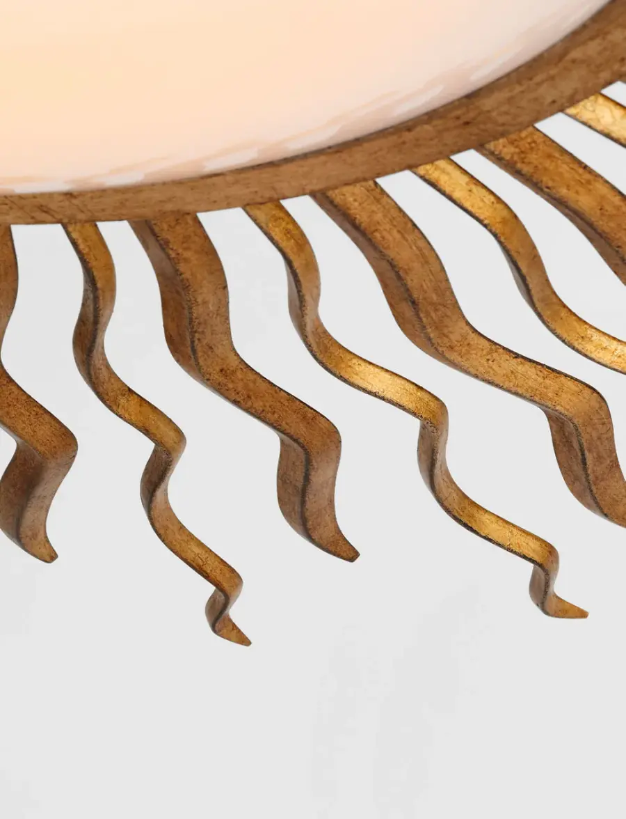 Grand Statement Semi-Flush with Luxurious Gilded Iron Finish - Image 4