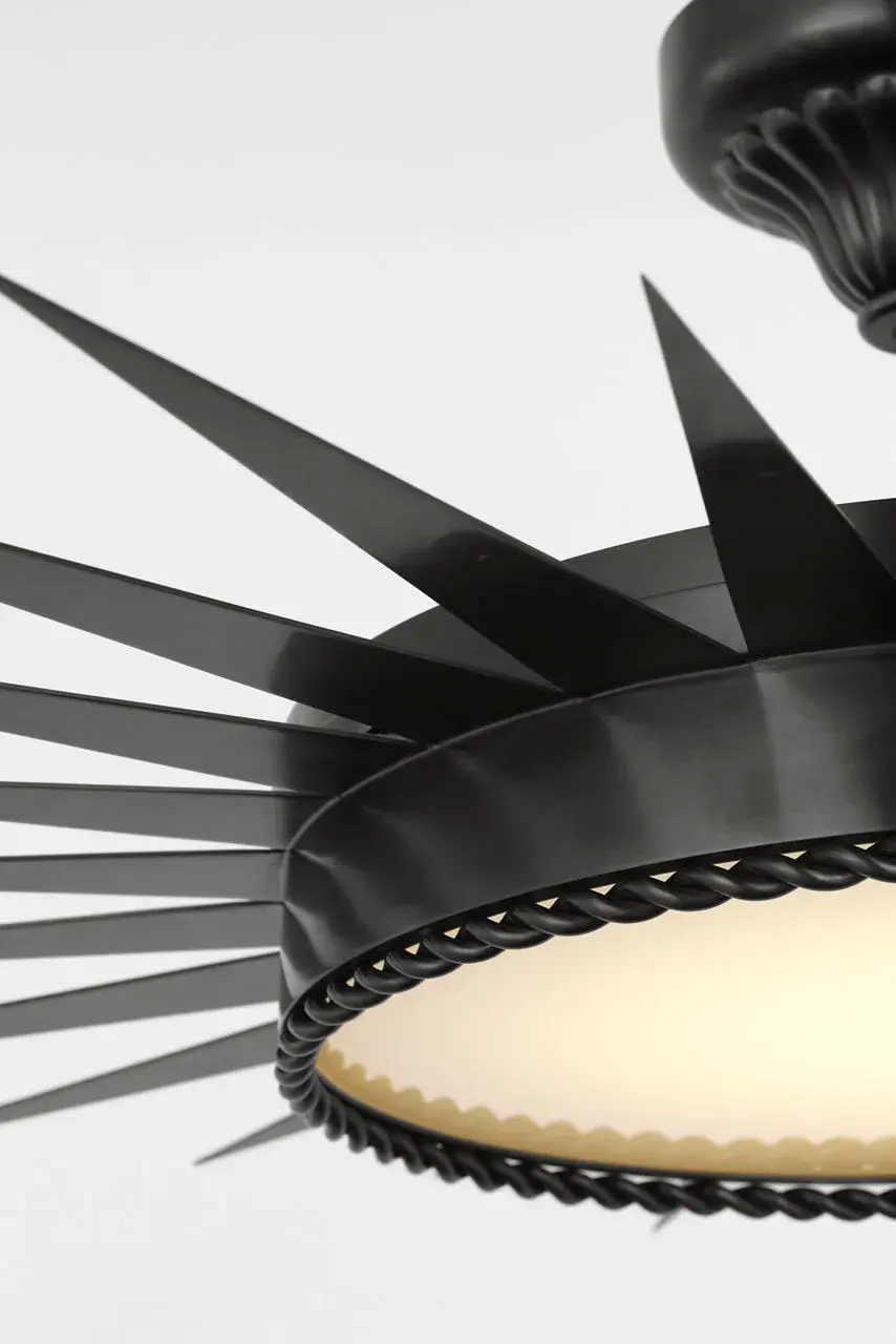 Soleil 36" Semi-Flush Mount in Bronze with White Glass - Image 2