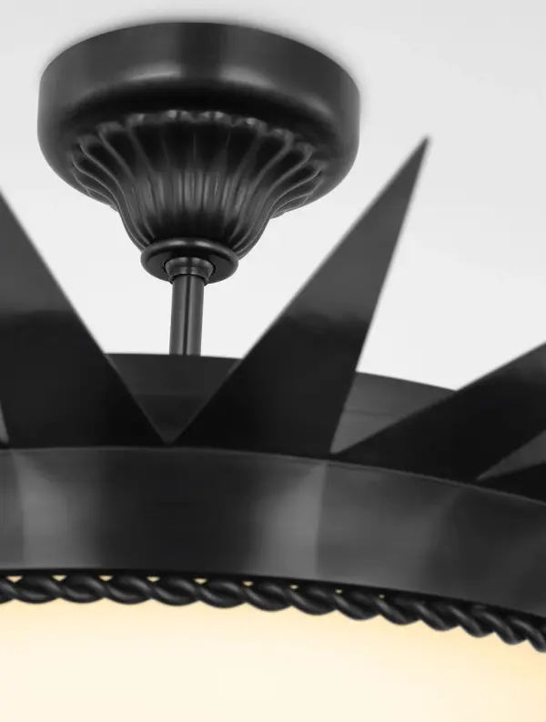 Soleil 45" Semi-Flush Mount in Bronze with White Glass - Image 4