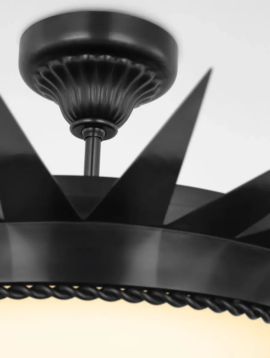 Soleil 45" Semi-Flush Mount in Bronze with White Glass - Image 4