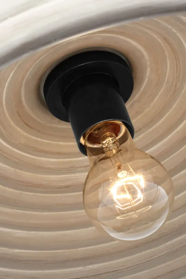 Emerson 16" Pendant in Bronze with Ash Rattan Shade - Image 4