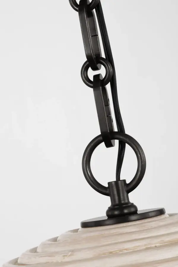 Emerson 16" Pendant in Bronze with Ash Rattan Shade - Image 6