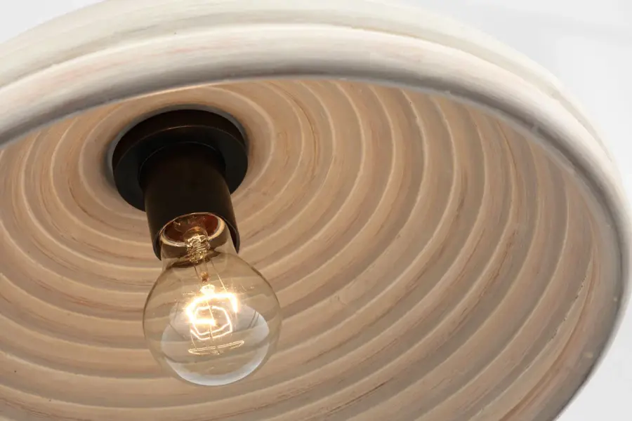 Emerson 16" Pendant in Bronze with Ash Rattan Shade - Image 7