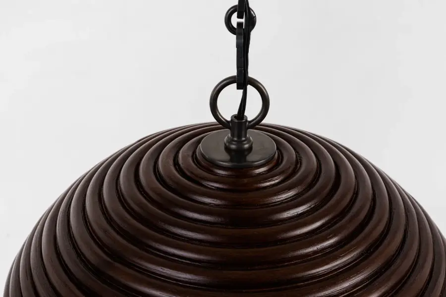 Emerson 16" Pendant in Bronze with Espresso Rattan Shade - Image 6