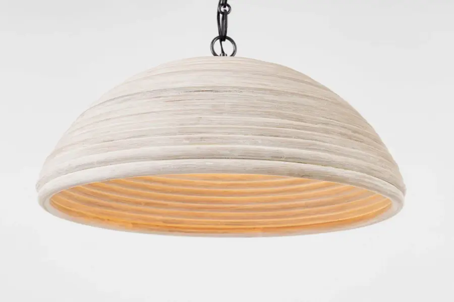 Emerson 23" Pendant in Bronze with Ash Rattan Shade - Image 5
