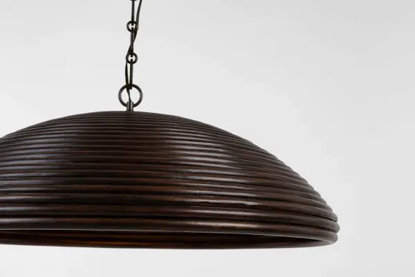 Emerson 29" Pendant in Bronze with Espresso Rattan Shade - Image 5
