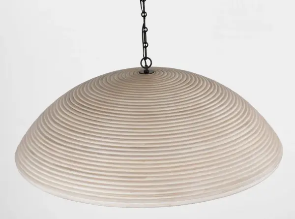 Emerson 42" Pendant in Bronze with Ash Rattan Shade - Image 3