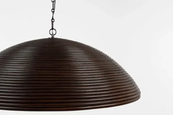 Emerson 42" Pendant in Bronze with Espresso Rattan Shade - Image 5