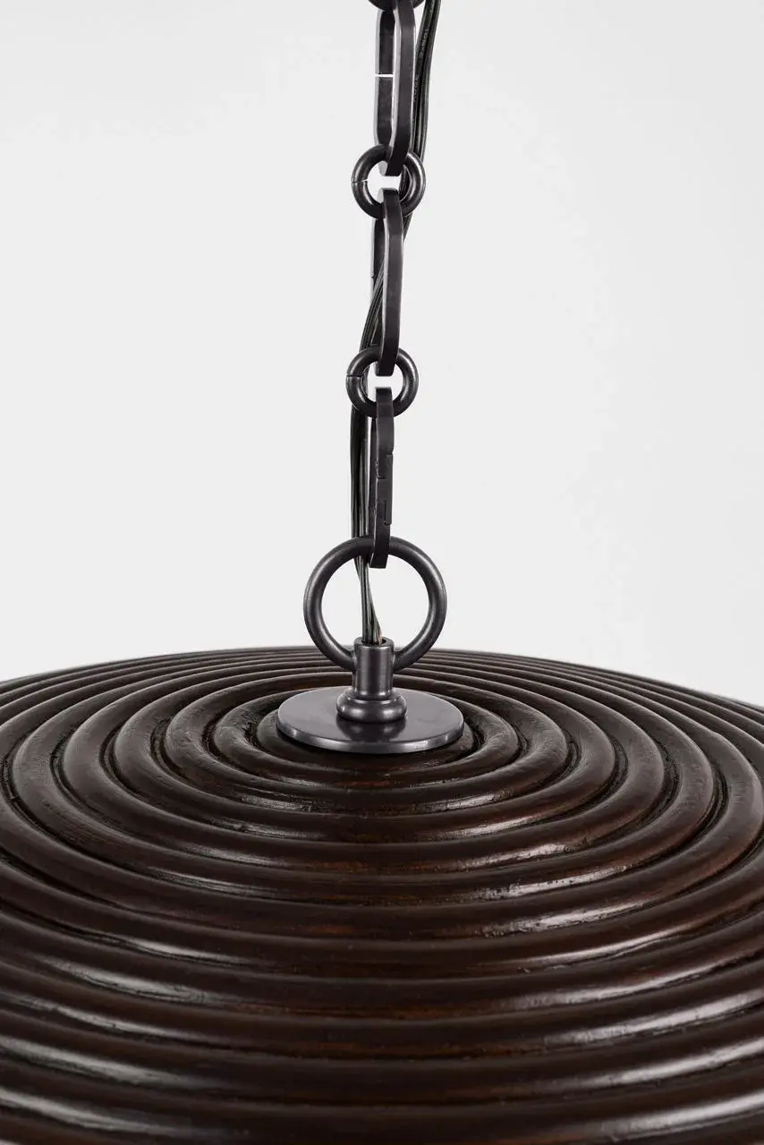 Emerson 42" Pendant in Bronze with Espresso Rattan Shade - Image 6