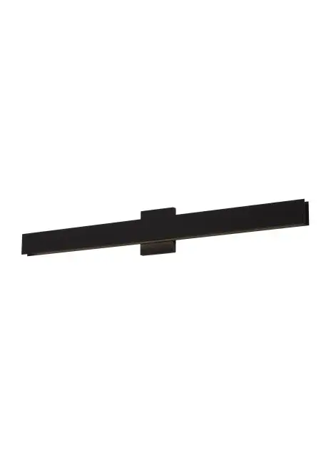 Bau 36" LED Bath Vanity Light in Nightshade Black