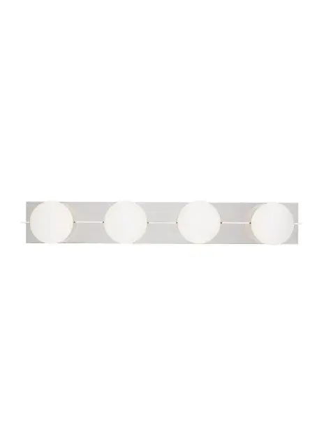 Orbel Four Light Bath Vanity in Polished Nickel