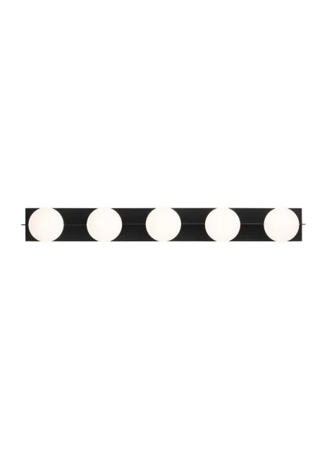 Orbel Five Light Bath Vanity in Matte Black