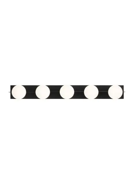 Orbel Five Light Bath Vanity in Matte Black