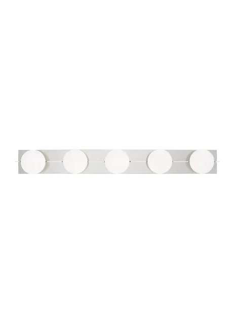 Orbel Five Light Bath Vanity in Polished Nickel