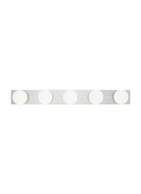 Orbel Five Light Bath Vanity in Polished Nickel
