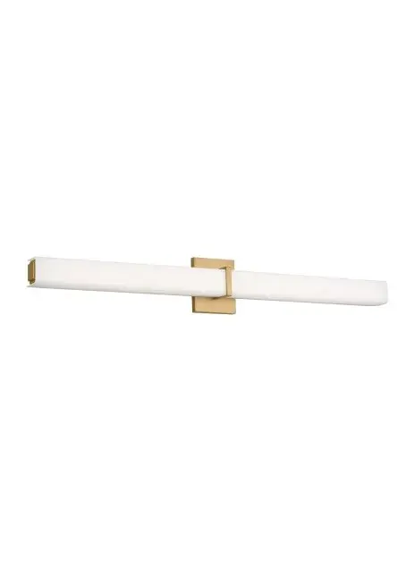 Milan LED Bath Vanity in Natural Brass
