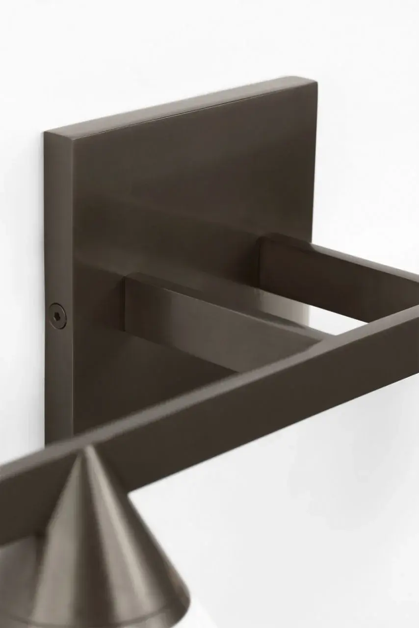 Industrial-Inspired 36" Vanity Light with Crystal Diffusers - Image 3