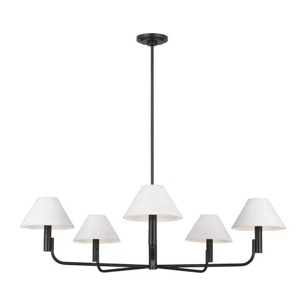Colfax Large Chandelier in Aged Iron - Image 3