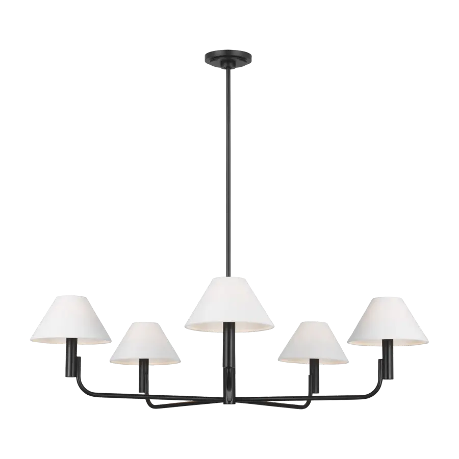 Colfax Large Chandelier in Aged Iron - Image 3