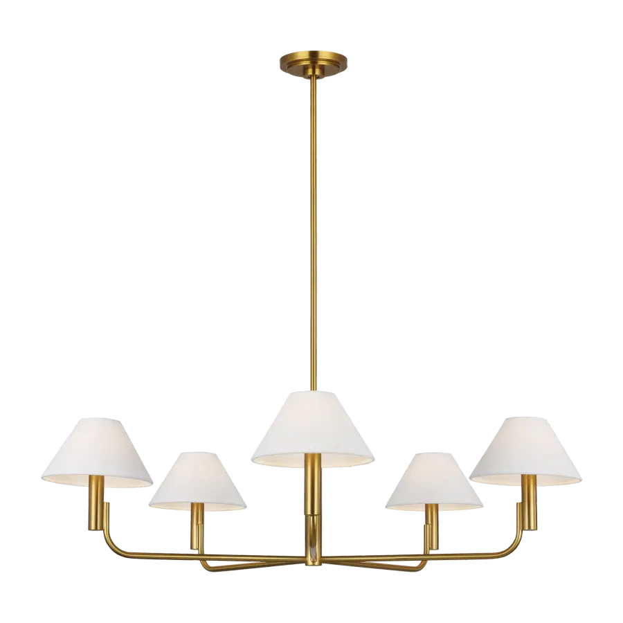 Colfax Large Chandelier in Burnished Brass - Image 3