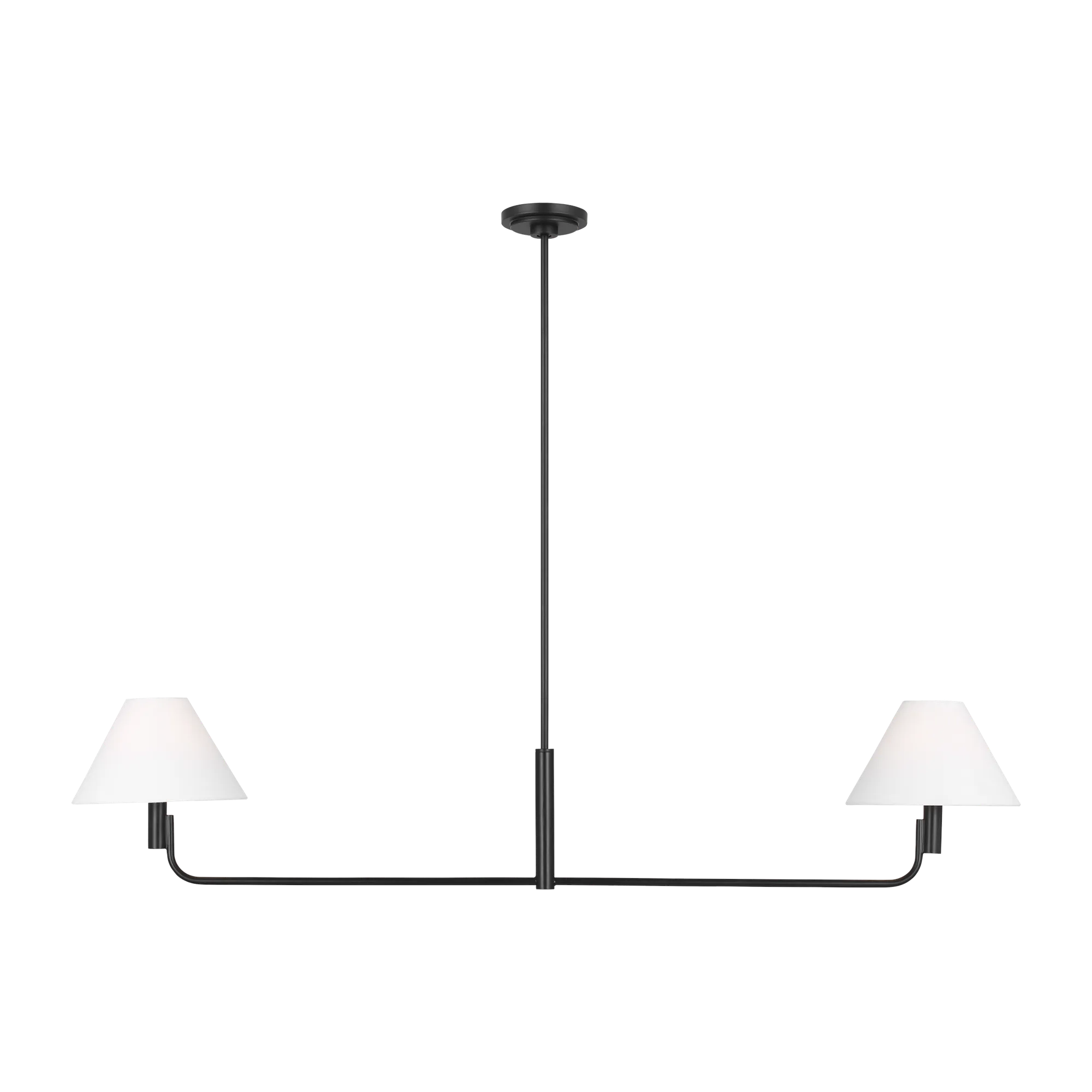 Colfax Medium Linear Chandelier in Aged Iron