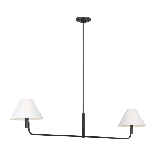 Colfax Medium Linear Chandelier in Aged Iron - Image 3