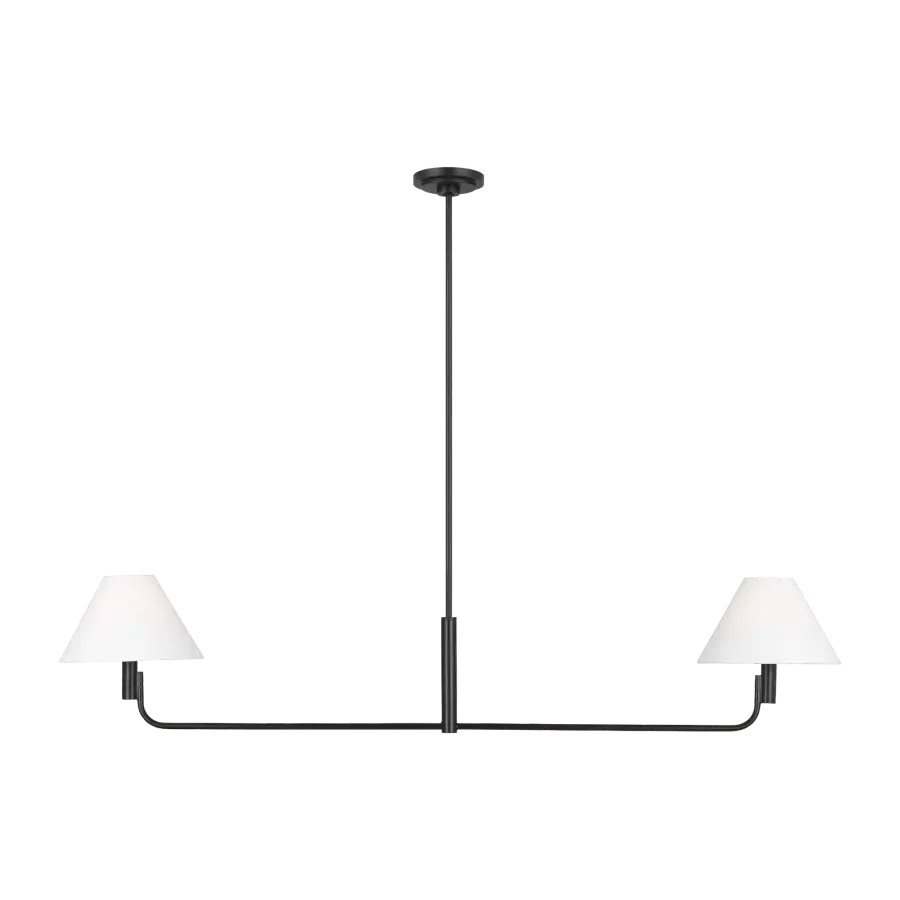 Colfax Medium Linear Chandelier in Aged Iron - Image 5