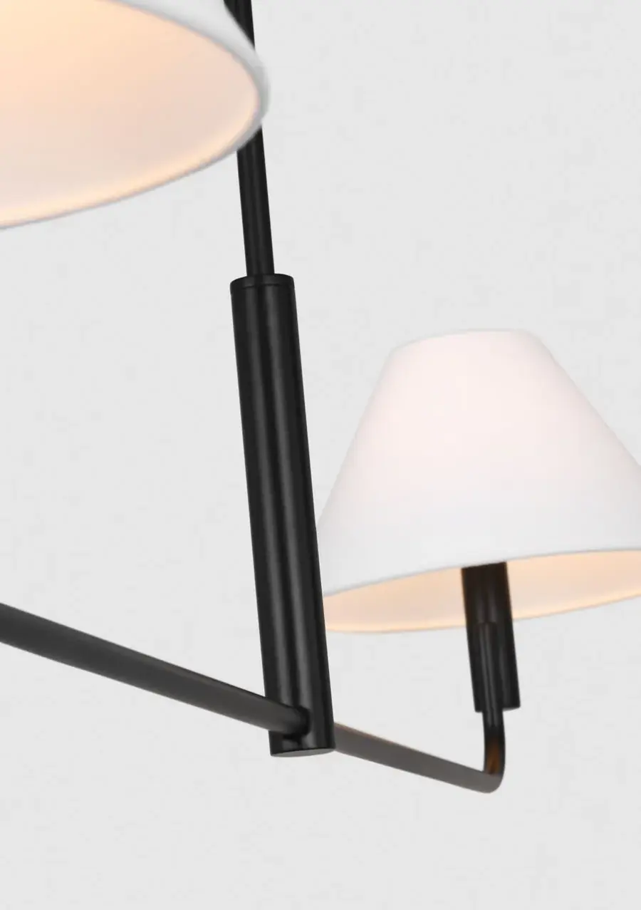 Colfax Medium Linear Chandelier in Aged Iron - Image 6
