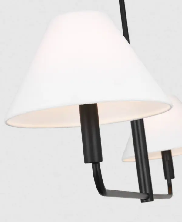 Colfax Medium Linear Chandelier in Aged Iron - Image 8