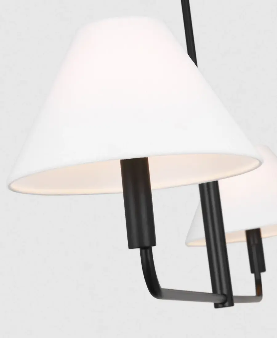Colfax Medium Linear Chandelier in Aged Iron - Image 8