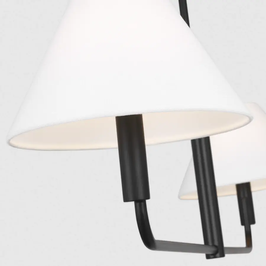 Colfax Medium Linear Chandelier in Aged Iron - Image 9