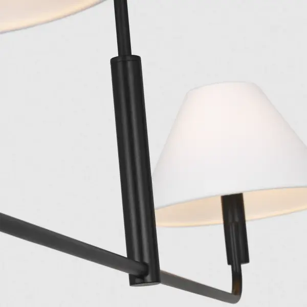 Colfax Medium Linear Chandelier in Aged Iron - Image 10