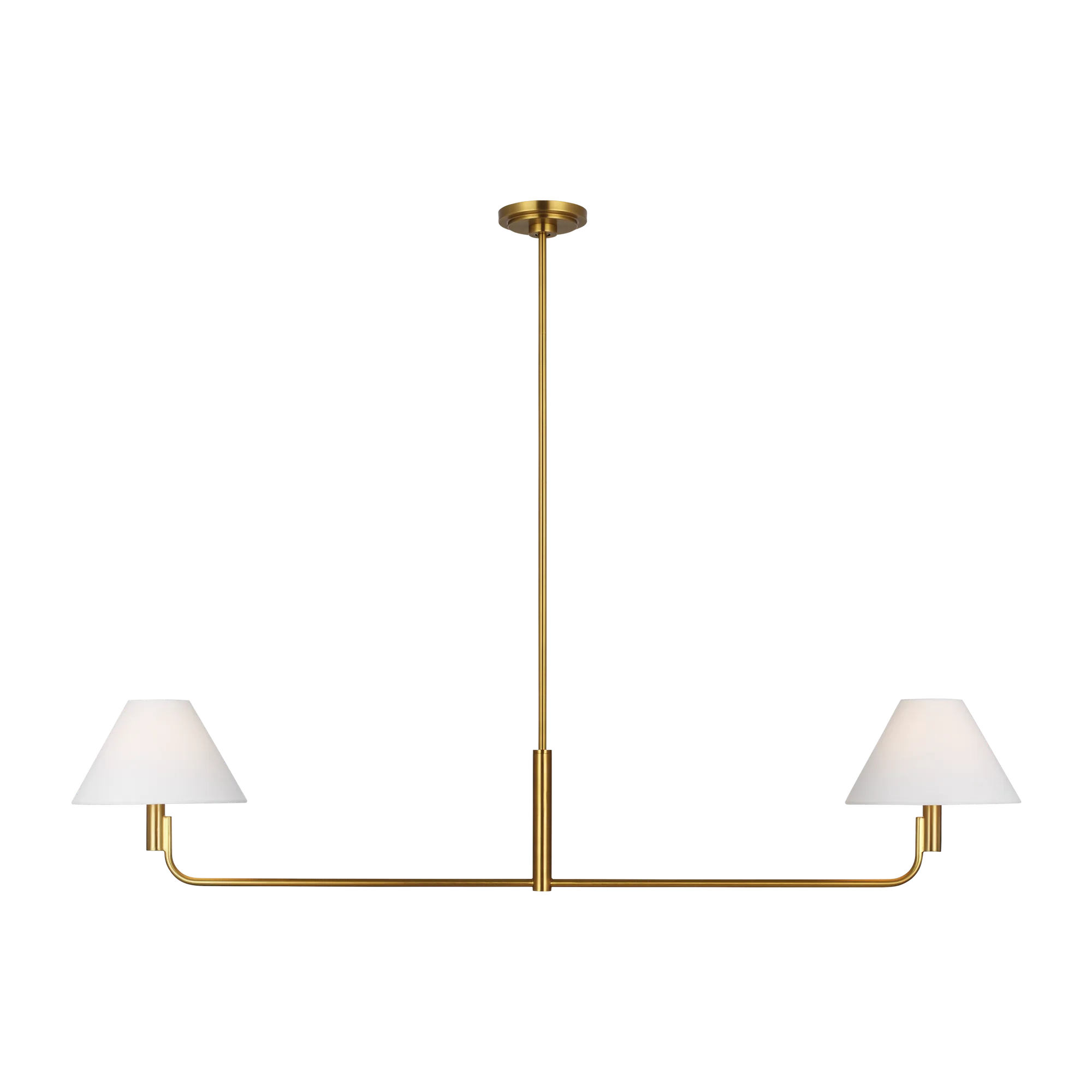 Colfax Medium Linear Chandelier in Burnished Brass