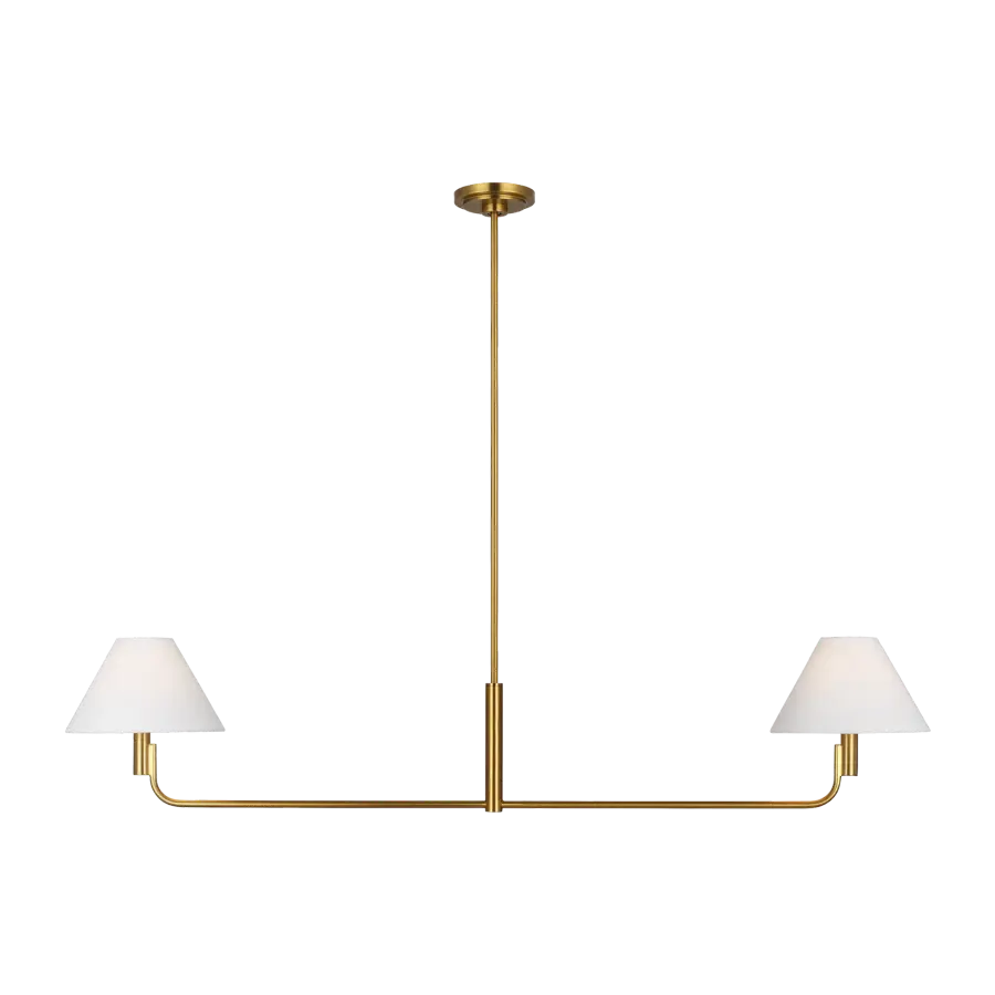 Colfax Medium Linear Chandelier in Burnished Brass - Image 1