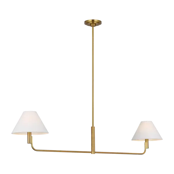 Colfax Medium Linear Chandelier in Burnished Brass - Image 3