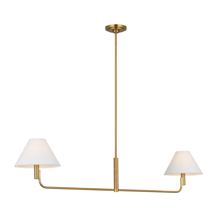 Colfax Medium Linear Chandelier in Burnished Brass - Image 3