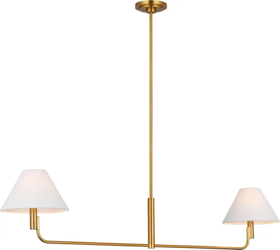 Colfax Medium Linear Chandelier in Burnished Brass - Image 4
