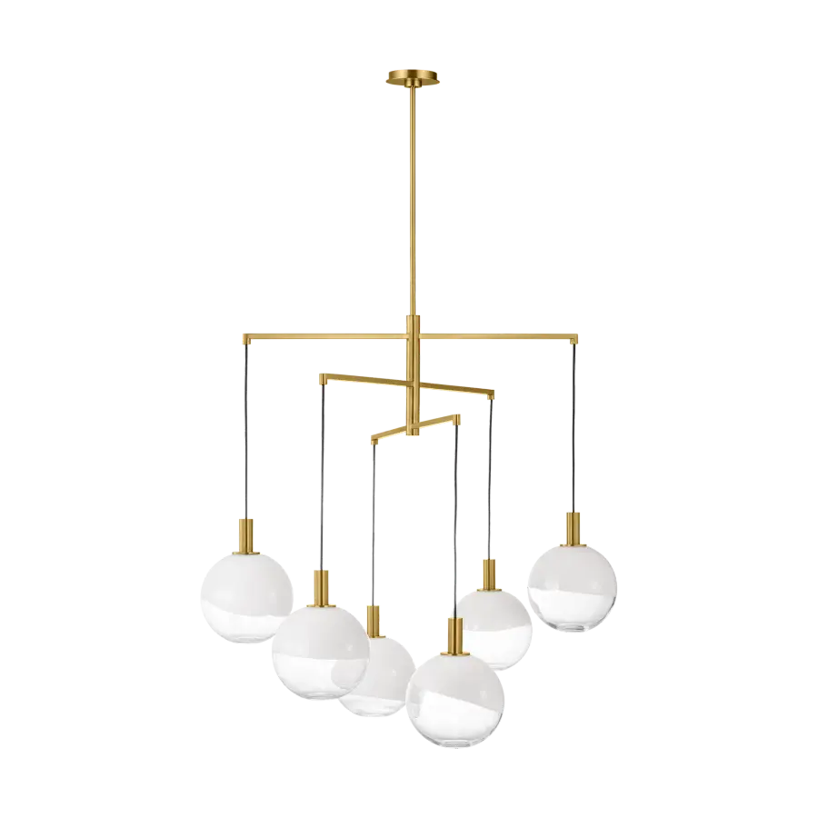 Torian Extra Large Chandelier in Burnished Brass - Image 1