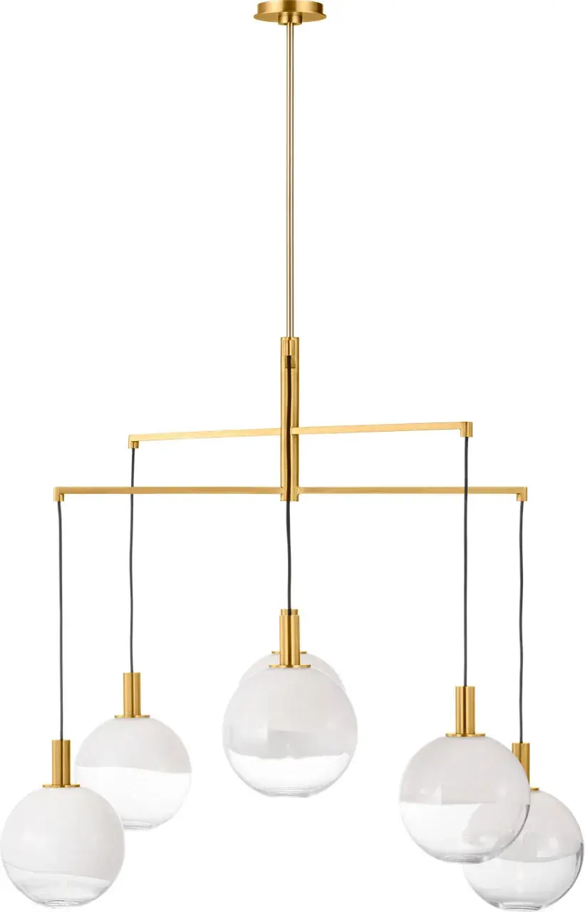 Torian Extra Large Chandelier in Burnished Brass - Image 2