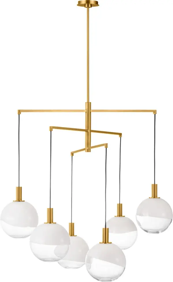 Torian Extra Large Chandelier in Burnished Brass - Image 3