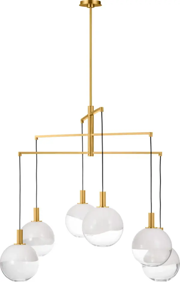 Torian Extra Large Chandelier in Burnished Brass - Image 4